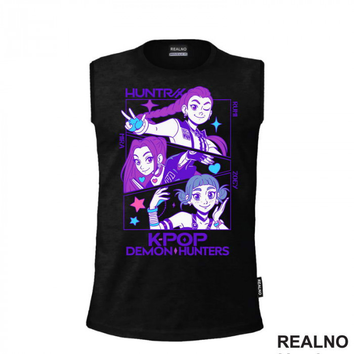 Rumi, Mira And Zoey - Lines - Huntrix - Kpop Demon Hunters - Majica Rumi, Mira And Zoey - Lines - Huntrix - Kpop Demon Hunters - Majica