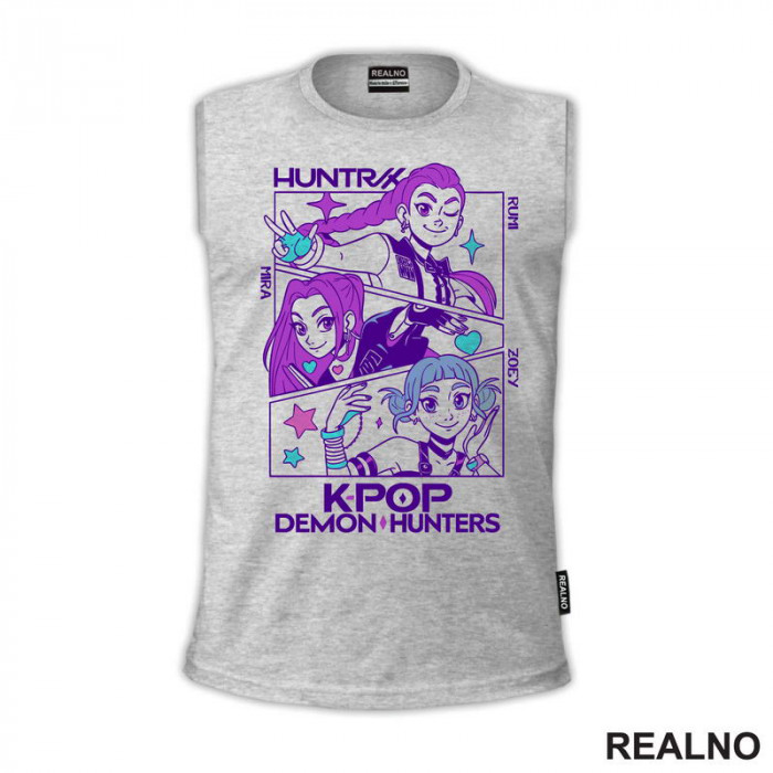 Rumi, Mira And Zoey - Lines - Huntrix - Kpop Demon Hunters - Majica Rumi, Mira And Zoey - Lines - Huntrix - Kpop Demon Hunters - Majica