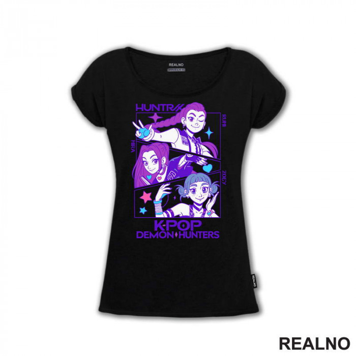 Rumi, Mira And Zoey - Lines - Huntrix - Kpop Demon Hunters - Majica Rumi, Mira And Zoey - Lines - Huntrix - Kpop Demon Hunters - Majica