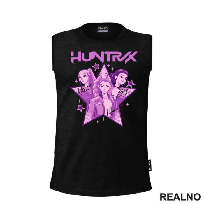 Rumi, Mira And Zoey - Purple - Huntrix - Kpop Demon Hunters - Majica Rumi, Mira And Zoey - Purple - Huntrix - Kpop Demon Hunters - Majica