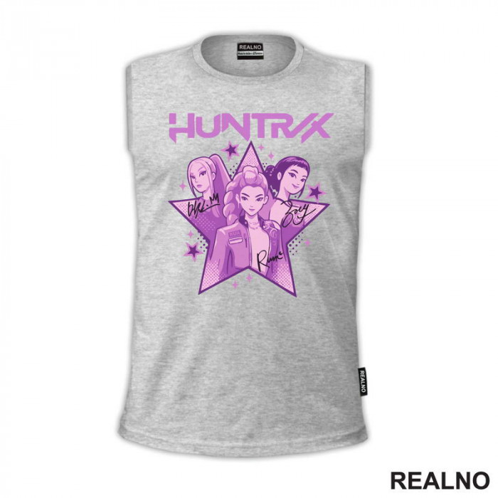 Rumi, Mira And Zoey - Purple - Huntrix - Kpop Demon Hunters - Majica Rumi, Mira And Zoey - Purple - Huntrix - Kpop Demon Hunters - Majica