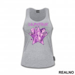 Rumi, Mira And Zoey - Purple - Huntrix - Kpop Demon Hunters - Majica Rumi, Mira And Zoey - Purple - Huntrix - Kpop Demon Hunters - Majica