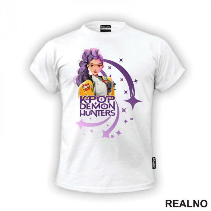 Rumi - Purple - Huntrix - Kpop Demon Hunters - Majica Rumi - Purple - Huntrix - Kpop Demon Hunters - Majica