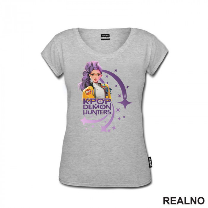Rumi - Purple - Huntrix - Kpop Demon Hunters - Majica Rumi - Purple - Huntrix - Kpop Demon Hunters - Majica