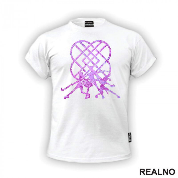 Rumi, Mira And Zoey - Purple Huntrix Logo - Kpop Demon Hunters - Majica Rumi, Mira And Zoey - Purple Huntrix Logo - Kpop Demon Hunters - Majica