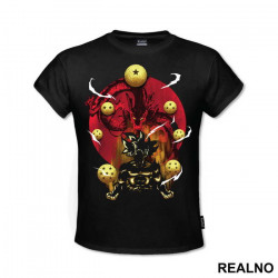 Red Dragon And Moon - Goku - Dragon Ball - Majica