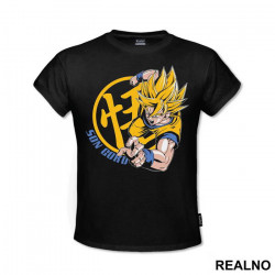 Son Goku Yellow Circle - Dragon Ball - Majica