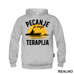 Pecanje Je Moja Terapija - Narandžasti Mesec - Fishing - Duks Pecanje Je Moja Terapija - Narandžasti Mesec - Fishing - Duks