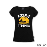 Pecanje Je Moja Terapija - Narandžasti Mesec - Fishing - Majica