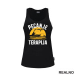 Pecanje Je Moja Terapija - Narandžasti Mesec - Fishing - Majica