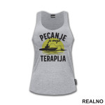 Pecanje Je Moja Terapija - Narandžasti Mesec - Fishing - Majica
