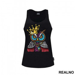 Owl With A Crown And An Hourglass - Životinje - Majica