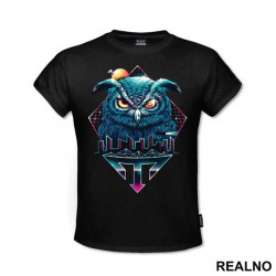 Retro City Owl - Životinje - Majica