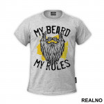 My Beard My Rules Yellow Splash - Brada - Majica