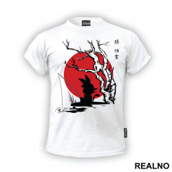 Fishing With The Red Moon - Goku - Dragon Ball - Majica