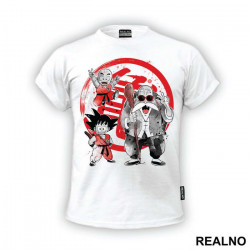 Roshi, Krillin And Goku - Dragon Ball - Majica