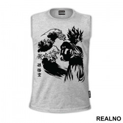 Goku In Front Of Tsunami - Dragon Ball - Majica