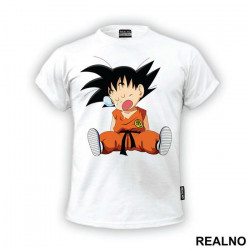Sleeping While Sitting - Goku - Dragon Ball - Majica