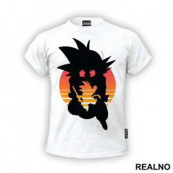 Sunset And A Silhouette - Goku - Dragon Ball - Majica