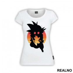 Sunset And A Silhouette - Goku - Dragon Ball - Majica