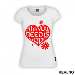 All You Need Is Love Red - Ljubav - Majica