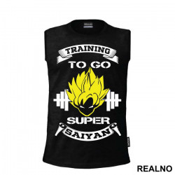 Training To Go Super Saiyan Yellow Hair - Goku - Dragon Ball - Majica Training To Go Super Saiyan Yellow Hair - Goku - Dragon Ball - Majica