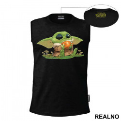 Baby Yoda Drinking Frog Tea - Yoda - Mandalorian - Star Wars - Majica Baby Yoda Drinking Frog Tea - Yoda - Mandalorian - Star Wars - Majica