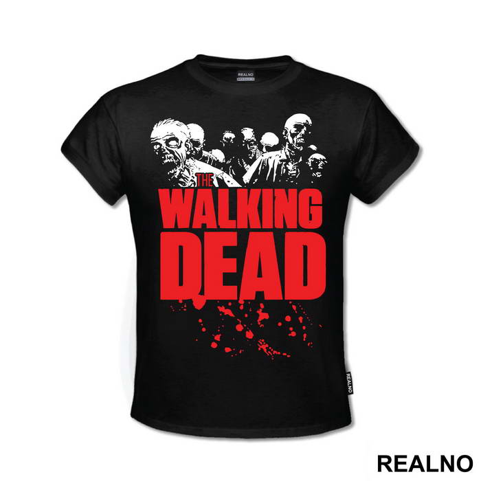Zombies And Red Logo - The Walking Dead - Majica