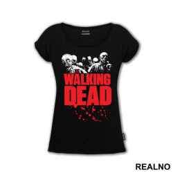 Zombies And Red Logo - The Walking Dead - Majica