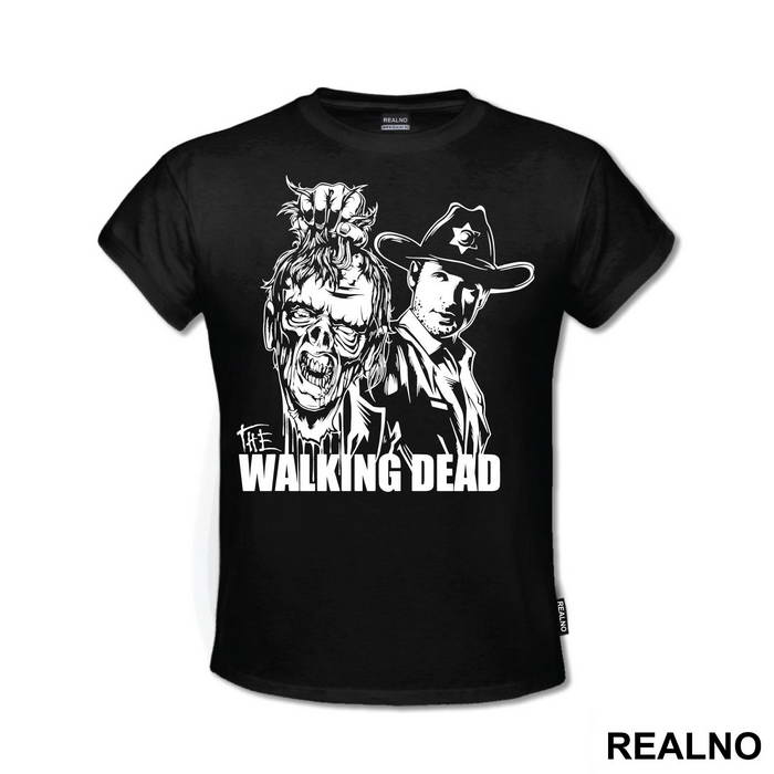 Rick Holding Zombie Head - The Walking Dead - Majica