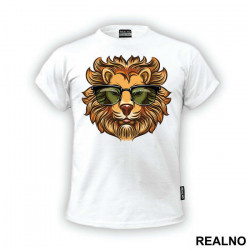Lion With Sunglasses Illustration - Životinje - Majica