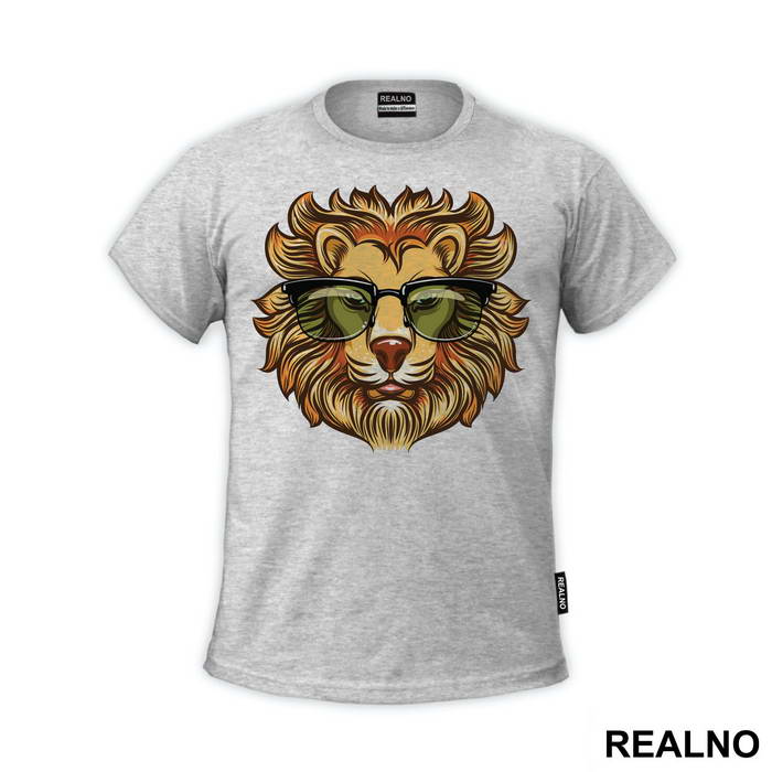 Lion With Sunglasses Illustration - Životinje - Majica
