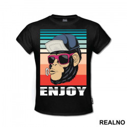 Monkey Head Enjoy - Životinje - Majica