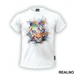 Tiger Face - Paint Splash - Životinje - Majica