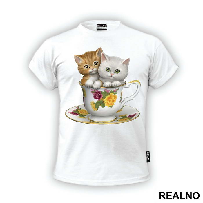 Kittens In a Teacup - Mačke - Životinje - Majica
