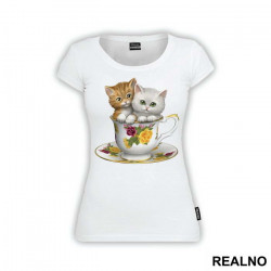 Kittens In a Teacup - Mačke - Životinje - Majica