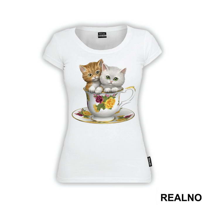 Kittens In a Teacup - Mačke - Životinje - Majica