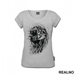 Tiger Head - Ink Splash - Životinje - Majica