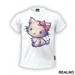 Hello Kitty With Pink Bow - Mačke - Životinje - Majica