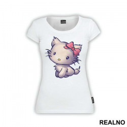 Hello Kitty With Pink Bow - Mačke - Životinje - Majica