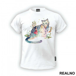 Cat Double Exposure - Životinje - Majica