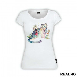 Cat Double Exposure - Životinje - Majica