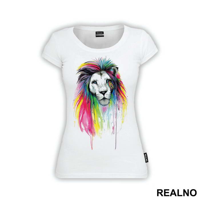 Lion With Rainbow Hair - Životinje - Majica