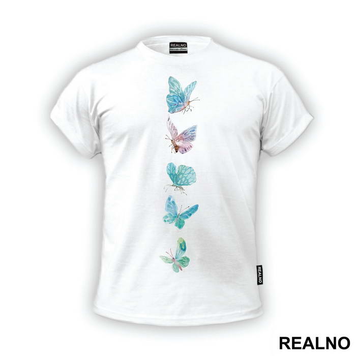 Five Blue Butterflies - Životinje - Majica