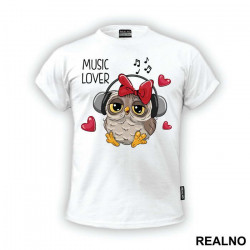 Music Lover - Owl - Životinje - Majica