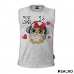 Music Lover - Owl - Životinje - Majica
