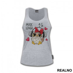 Music Lover - Owl - Životinje - Majica