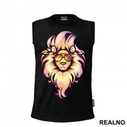 Lion Wearing Reflective Glasses - Životinje - Majica