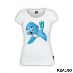 Cute Blue Bird Drawing - Životinje - Majica