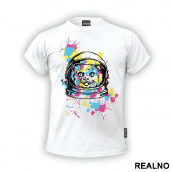 Space Cat Paint Splash - Životinje - Majica